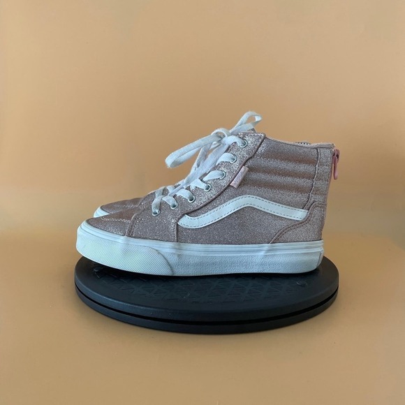 Vans Other - Girls Vans Old Skool SK8-Hi Glitter Sneakers Size 3 Pink White…﻿﻿﻿﻿﻿
